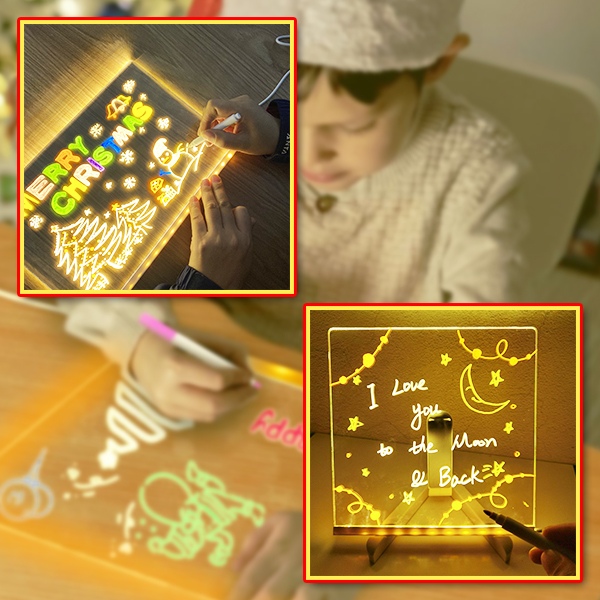 LED akrila tāfele ar 7 marķieriem | LUMOBOARD