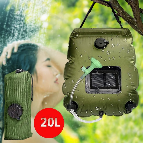 Saules kempinga duša ar iebūvētu termometru (20L) | SHOWDY
