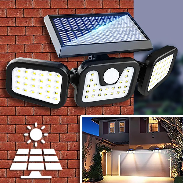 Saules enerģijas kustības sensora lampa - 3 režīmi, salokāma, bez elektroinstalācijas | SENSBEAM