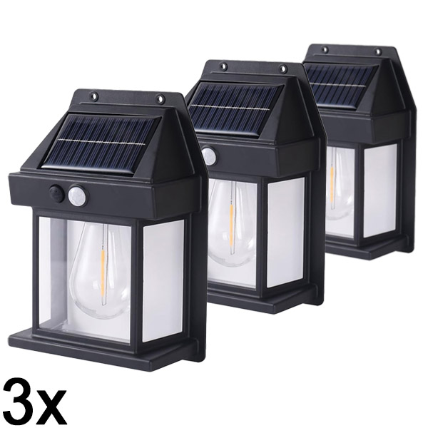 3x Saules āra lampa – nav nepieciešama elektroinstalācija | FLUXLAMP