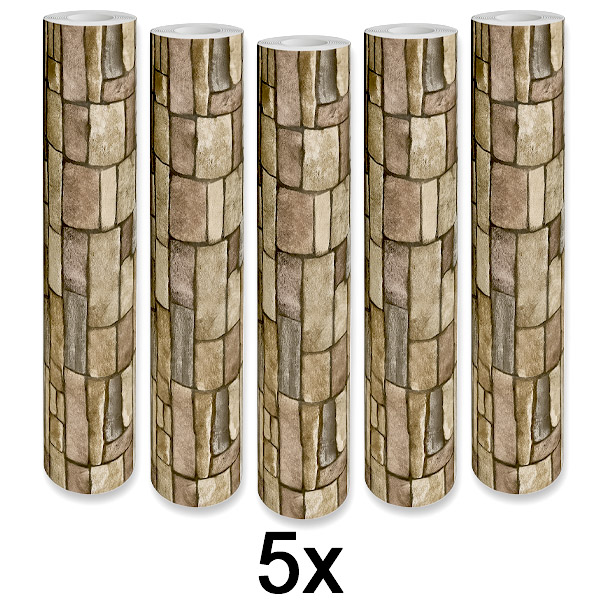 5x Pašlīmējošs 3D ķieģeļu sienas panelis | WALLCORWRAP