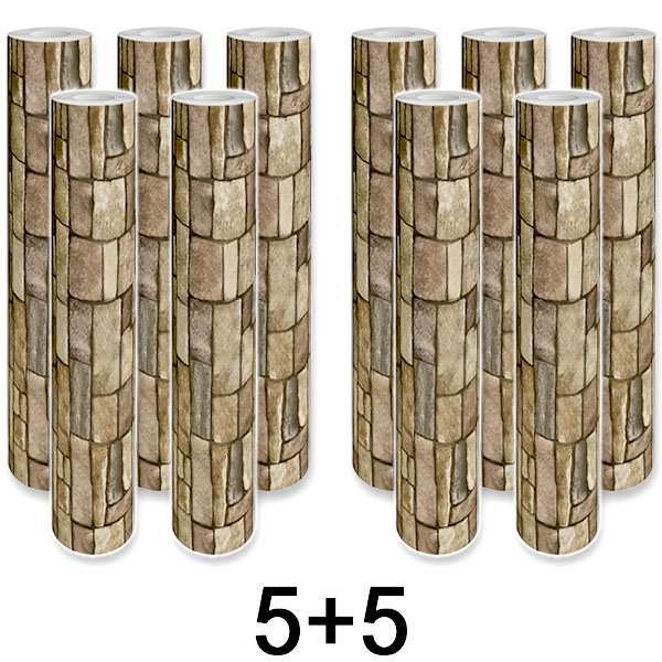 5x 1+1 BEZ MAKSAS Pašlīmējošs 3D ķieģeļu sienas panelis | WALLCORWRAP