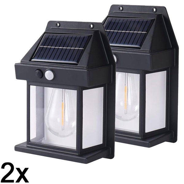 2x Saules āra lampa – nav nepieciešama elektroinstalācija | FLUXLAMP