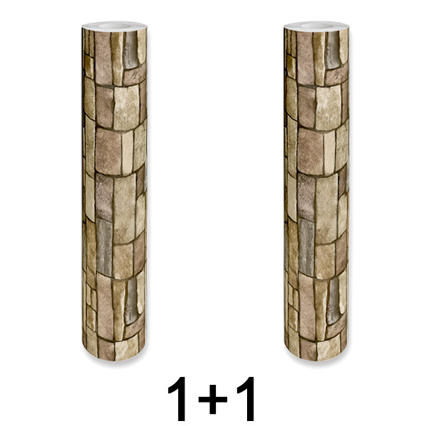 1x 1+1 BEZ MAKSAS Pašlīmējošs 3D ķieģeļu sienas panelis | WALLCORWRAP