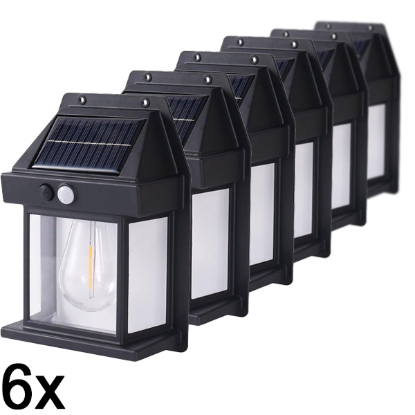 6x Saules āra lampa – nav nepieciešama elektroinstalācija | FLUXLAMP
