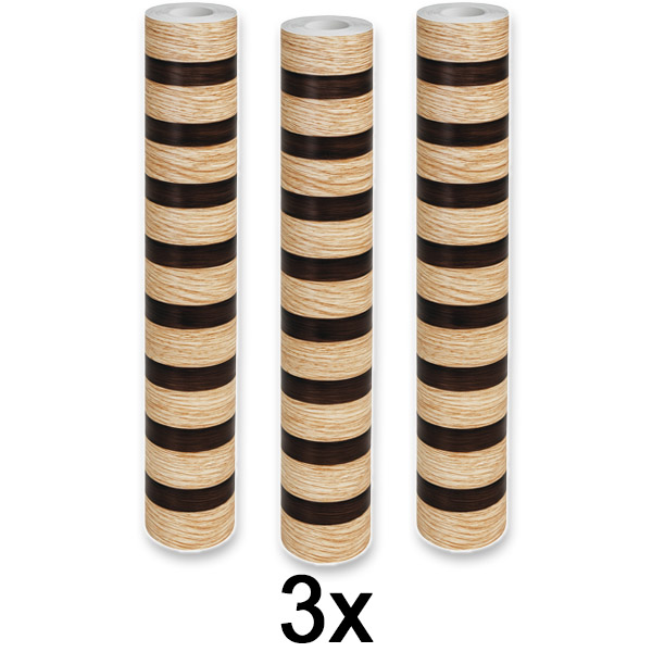 3x Pašlīmējošs koka efekta sienas panelis | LINEWALL