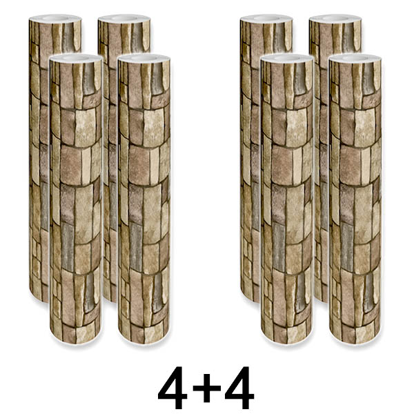4x 1+1 BEZ MAKSAS Pašlīmējošs 3D ķieģeļu sienas panelis | WALLCORWRAP