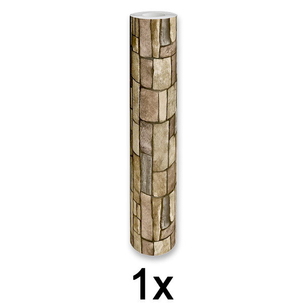 1x Pašlīmējošs 3D ķieģeļu sienas panelis | WALLCORWRAP