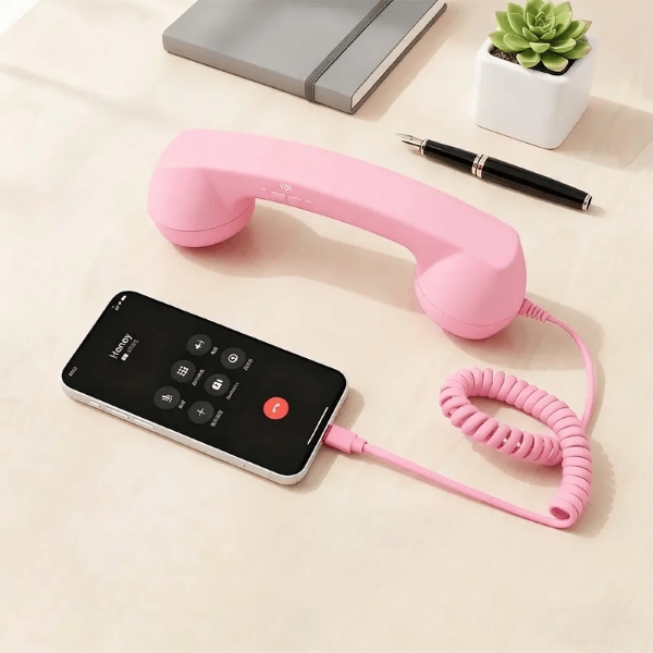 Retro tālruņa klausule - USB-C, bez savienošanas pārī, bez baterijas | RETOTALK