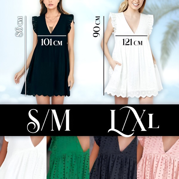 Brīva mežģīņu vasaras kleita | BELLACHIC